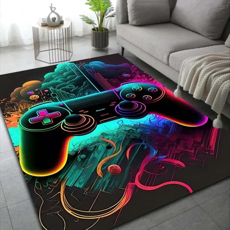 Gamer Rug Children's Room Carpet Cool Game Controller Doormat Home Living Room Bedroom Floor Mat Teens Dorm Hippie Style Mat