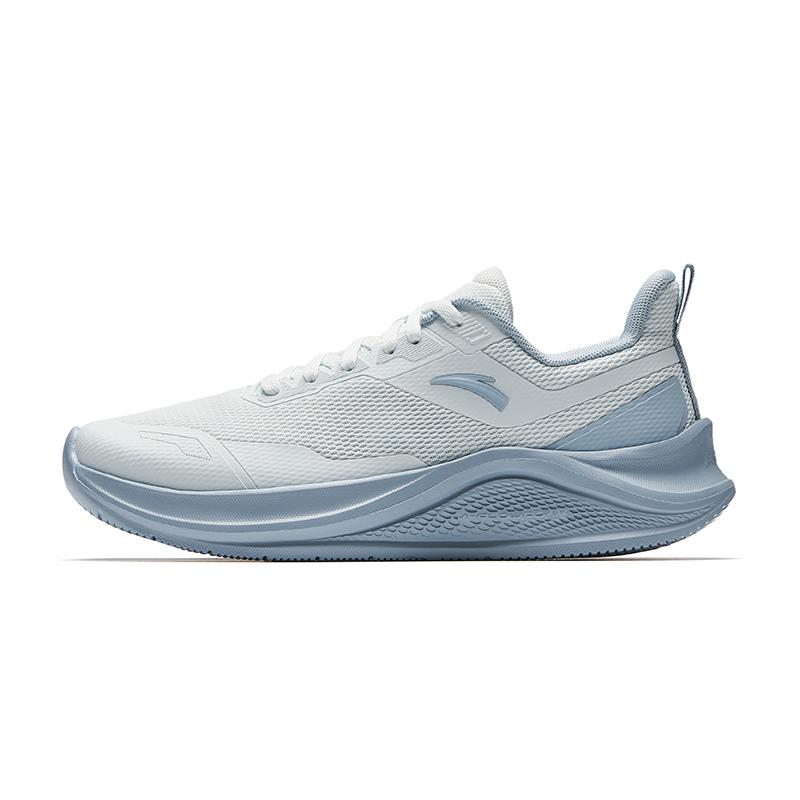 New Anta Running Collection Cushioning, Wear Resistant Low Top Casual Running Shoes Women's White Blue 922535513-1