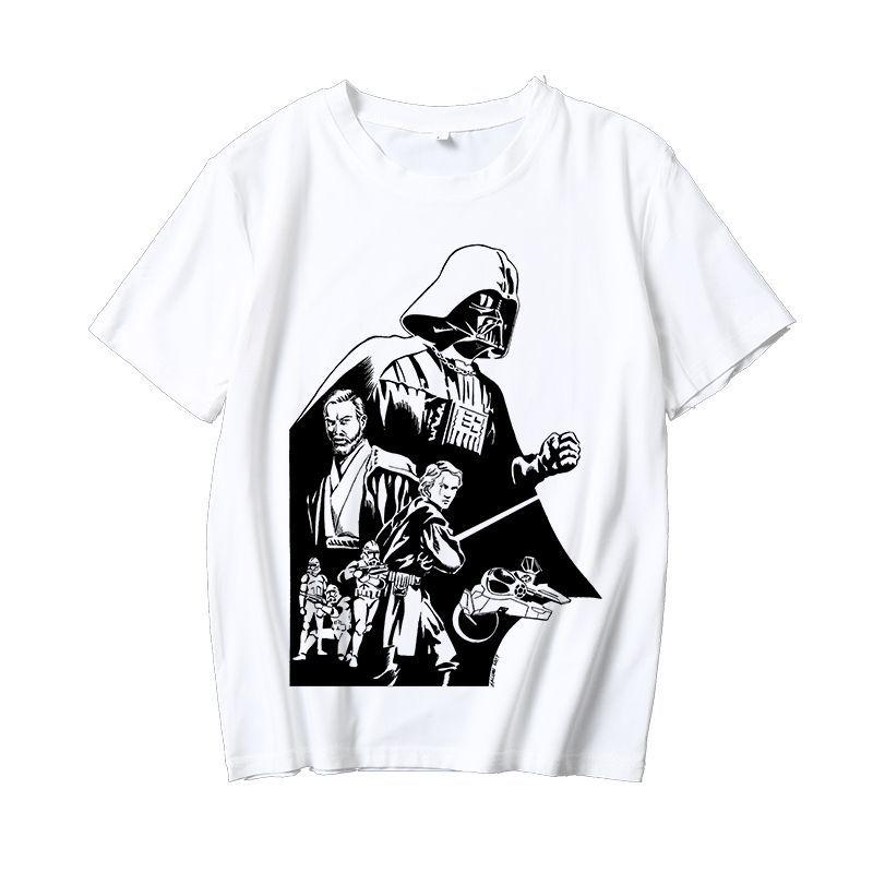Star Wars Collaboration Series Children and Adults Shortsleeved Tshirts Trendy Roundneck Loose Summer Style