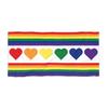 Asciugamano da Spiaggia Pride Cuori e Arcobaleni, Asciugamano Estivo Morbido Colorato per Spiaggia, Piscina, Vacanze e Festival