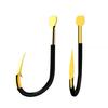 Crooked Mouth Black Gold Iseama Barbed Fishing Hook - Bulk Tackle Supplies