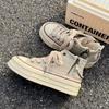 Women's High-Top Canvas Sneakers, Thick-Soled, Versatile, Spring/Autumn, 2025 Model, Uber H1360