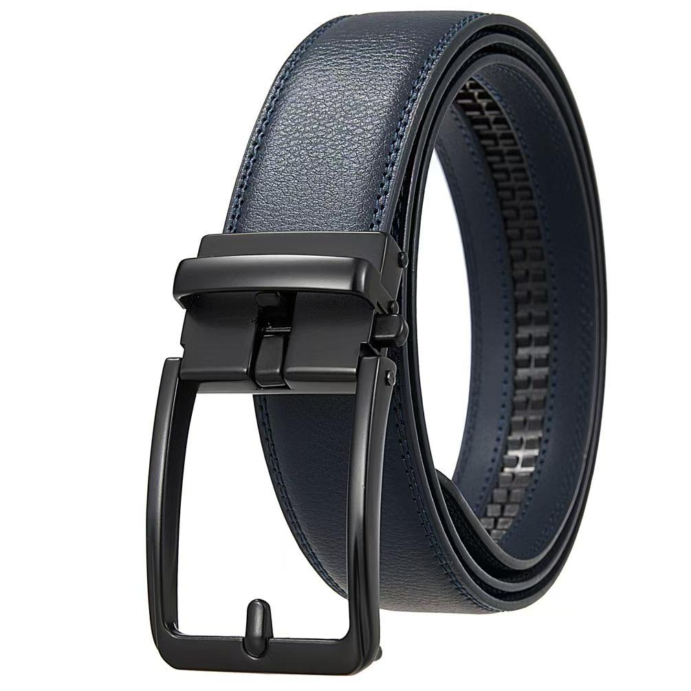 Business leather fashion casual men's cowhide belt automatic buckle belt, cowhide belt