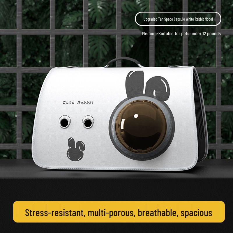 Portable Pet Carrier: Breathable Space Capsule Crossbody Backpack for Cats and Dogs