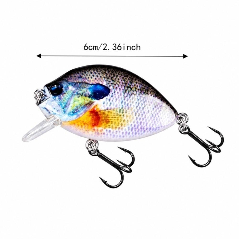 5PCS with 3D Eyes Swimbait Lures 6cm 14.7g Fishing Crankbait Freshwater Fishing
