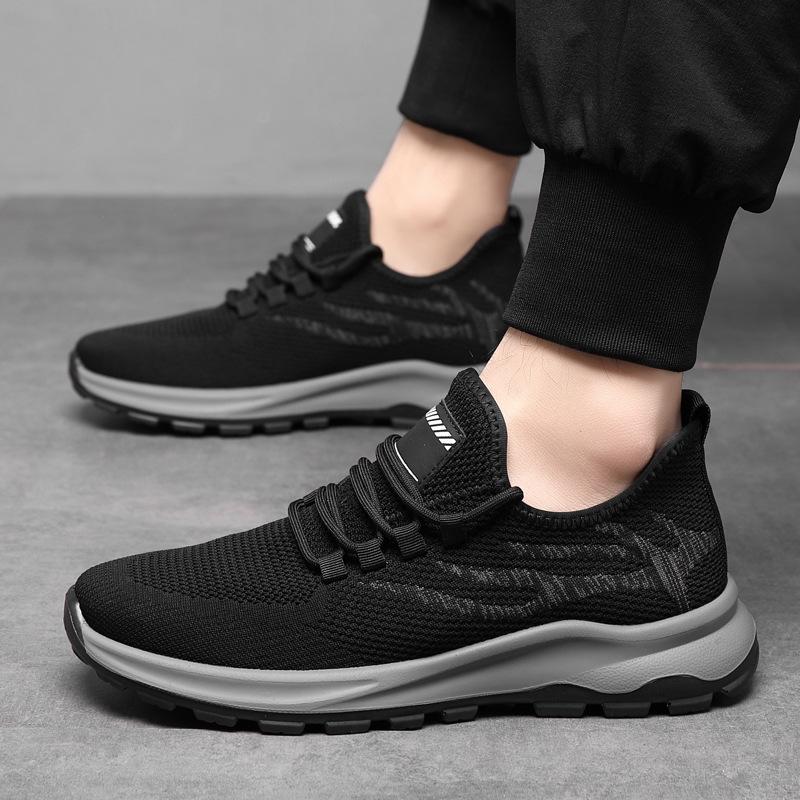 Men's shoes 2025 spring new casual shoes men's running sports shoes fly-woven mesh youth running shoes