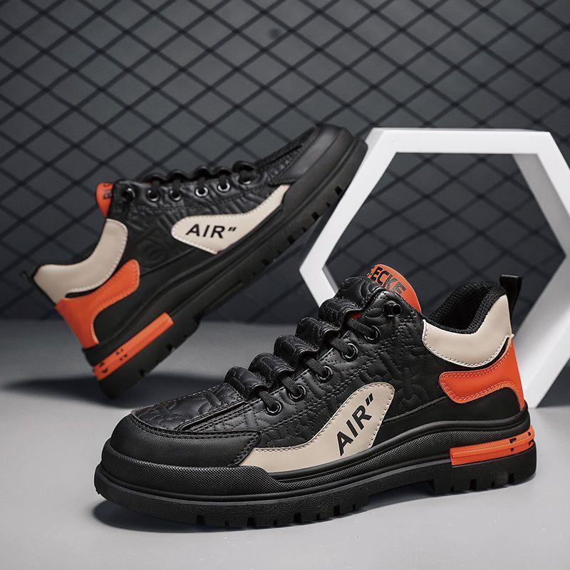 Men's Shoes 2025 Autumn and Winter New Versatile Guochao Men's Leather Surface Waterproof Casual Running Men's Sports Shoes Men's Shoes