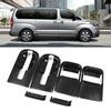 6pcs Carbon Fiber Style Door Handle Bowls Fits for Hyundai Grand Starex H1 2019