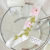 Transparent Thin Knee High Girls Socks Floral Print Japanese Kawaii Cute Stockings Summer Ultra-thin Nylon Long Socks Stockings