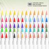 Arrtx 90 Colors Paint Marker Paint Pen Acrylic Paint Pen for Artist Adult Coloring Book Drawing Extra Brush Tip for Rock DIY Craft Making Art Supplies