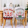 Old Forest Whimsical Man Theme Christmas Chair Cover In Stylish Checkered Patterns For Holiday Festivities