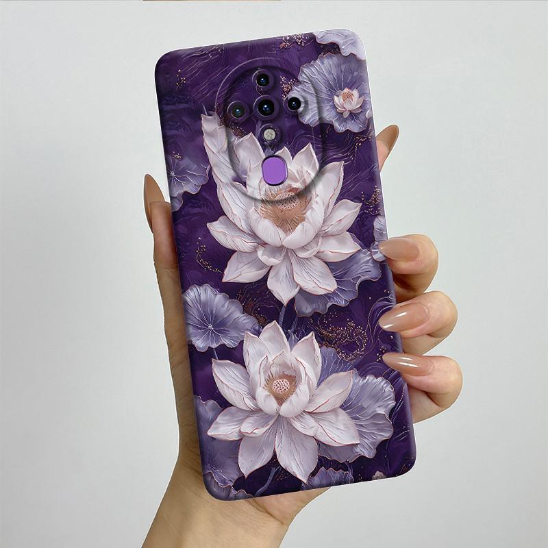 For Tecno Spark 6 KE7 Case Spark6 Silicone TPU Soft Phone Casing Sweet Painted Printed Shockproof Protective Back Cover