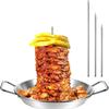 Vertical Rotisserie Stainless Steel Grill Skewer Set With Removable Racks For Outdoor Barbecue