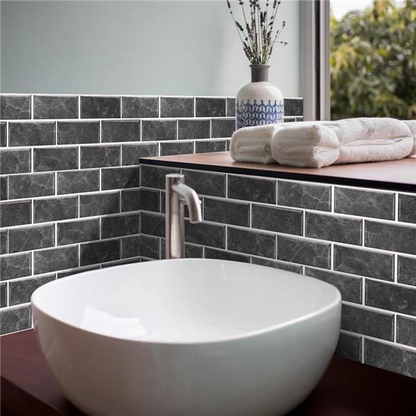 15cmX30cmX6PCS Waterproof Oilproof Wall Sticker Brick Tile Stickers