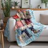 Tuniu Santa Claus Print Blanket for Sofa Bed Room Warm Cozy Christmas Gift Idea