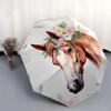 1pc Horse Floral Themed High-quality Umbrella,Automatic Opening and Closing Umbrella,Multi-functional Umbrella G0811320
