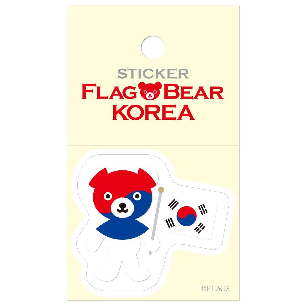 Moon Graphics Sticker National Flag Bear South Korea S FBS05 S белый