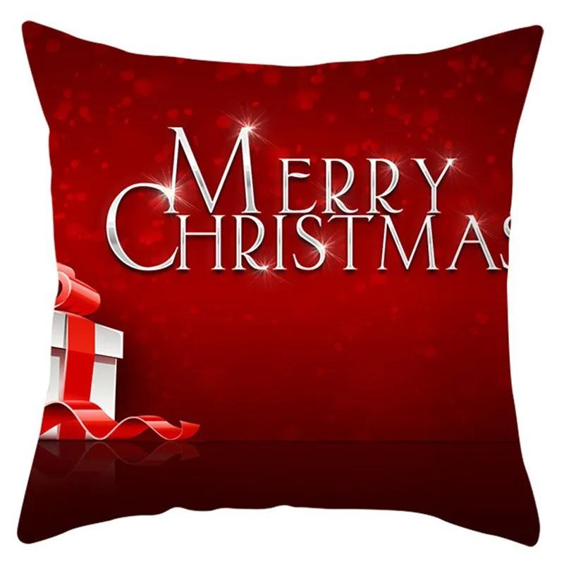 Christmas Themed Pillowcases Car Ornaments Office Santa Claus Living Room Sofa Home Pillowcases