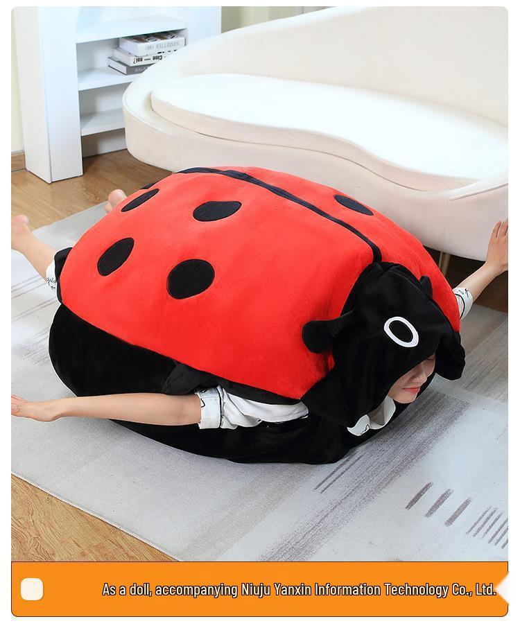 Peluche Coccinella a Sette Punti e Scarabeo Cuscino da Abbraccio - Cuscino Giocattolo Tartaruga Bruco