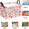 Cartoon Rectangular Easter Basket Foldable with Handle Storage Organizer Bin Box Easter Room Decor Clothes Laundry Hamper