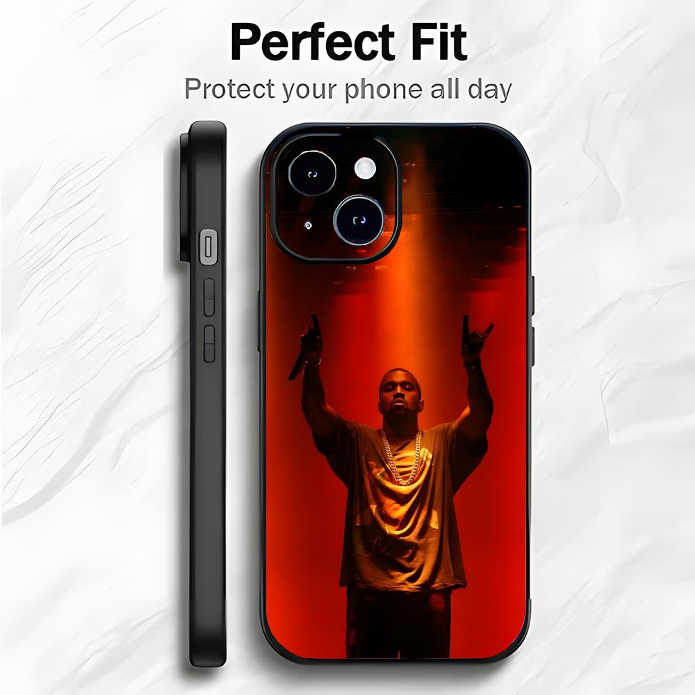 Bold Rap American Rapper K-Kanye West Phone Case Phone Case Soft Packaging Lightweight For iPhone17 16 15 14 13ProMax