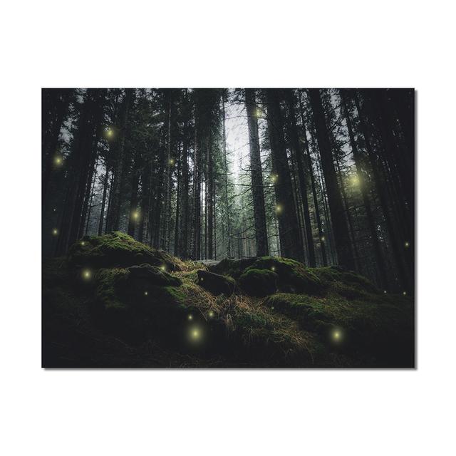 Hvězdná noční malba Plakáty a grafiky Obrazy Strom a hora Krajina Nástěnná malba na plátno pro dekoraci obývacího pokoje