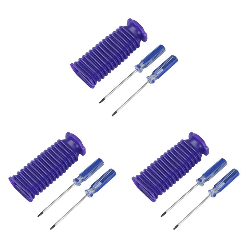 

A65T-3X Suitable For Dyson V6 V7 V8 V10 V11 Vacuum Cleaner Replacement Accessories Soft Velvet Roller Suction Head Blue Hose