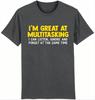 Unisexs Tshirt Fashionable Trend Comfortable And Casual Multitasking Listen Ignore Forget T Shirt Funny Husband Dad Fathers Gift