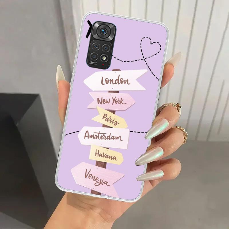 World Map Travel Plans Phone Case for Xiaomi Redmi Note 14 13 12S 12 11S 11 Pro Plus 11T 11E 10S 9 9S Soft Funda Print Shell Not