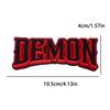 Punk Flame Letter Embroidered Patches For Clothing Sticker Horror Biker Skull Applique Iron On Patches On Clothes Fusible Badges