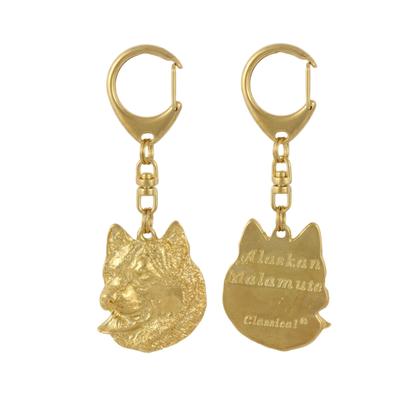 Alaskan Malamute - Gilded Key Ring with Dog, Handbag Decoration, Luxury Accessory by Brand
