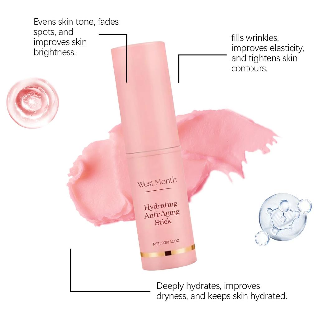 Kolagen Odstranění Vrásek Multi Bounce Balzám v Tyčince Okamžitý Anti-Aging Zpevnění Lifting Rozjasnění Obličeje Hydratační Kosmetika pro Unavenou Pleť