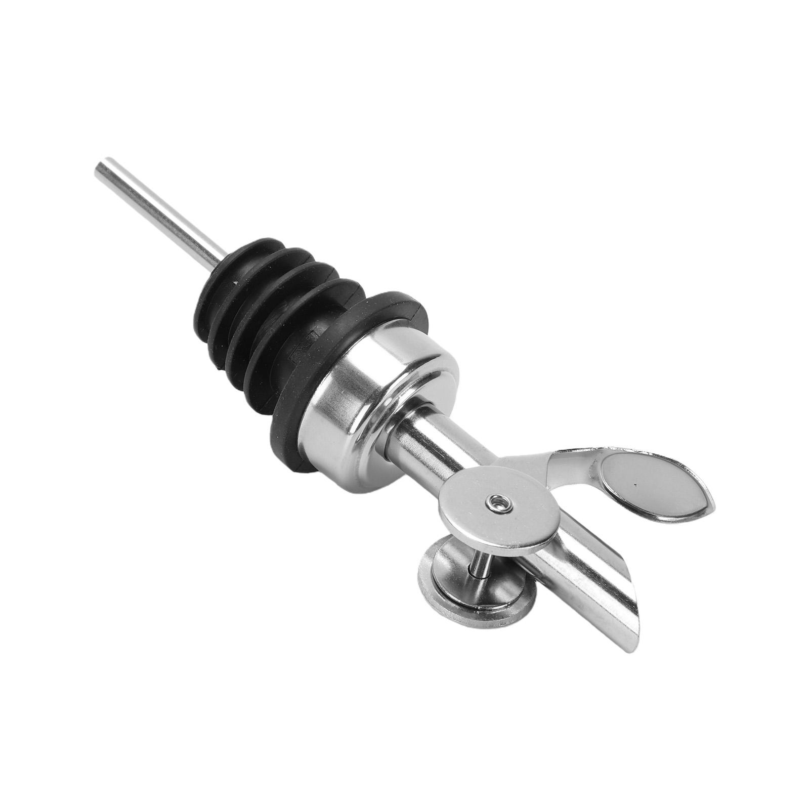 

6 Pack Wine Bottle Pourer Stainless Steel Liquor Spout Automatic Olive Oil Dispenser for 3/4 Bottle Mouth