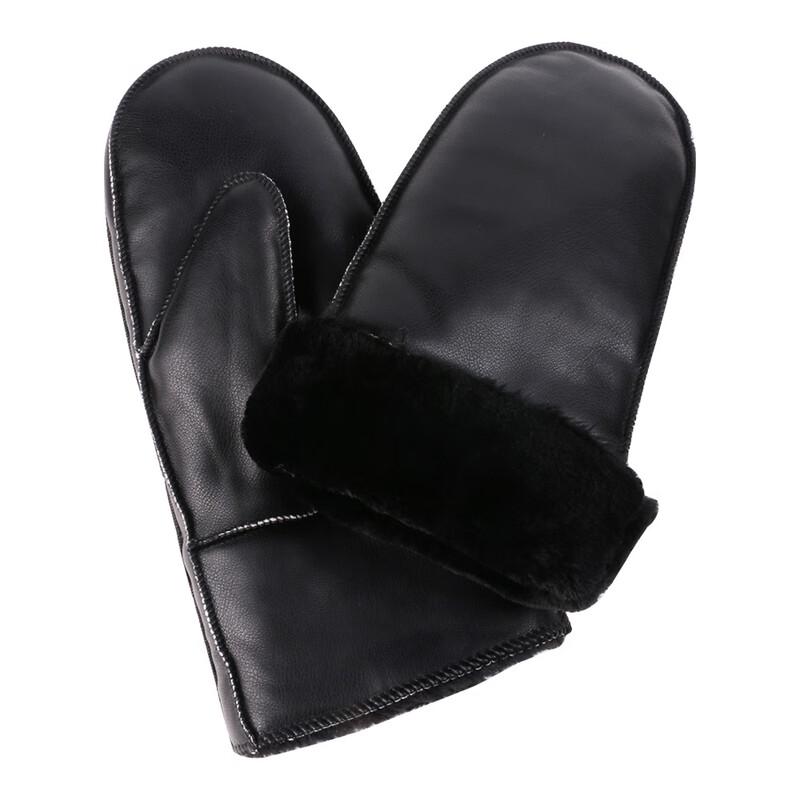 WENXIANG Unisex Winter Warm PU Leather Outdoor Mittens