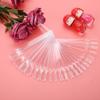 32pcs False Nail Tip Stick Palette Manicure Polish Gel Display Practice Tools Transparent