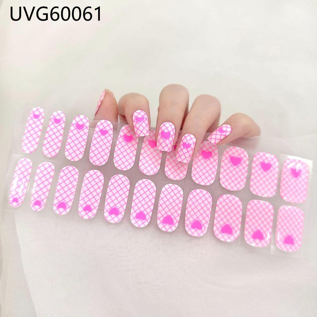 Transparent Nude UV Gel Nail Art Stickers: Semi-Cured, Semi-Baked Manicure Sheets