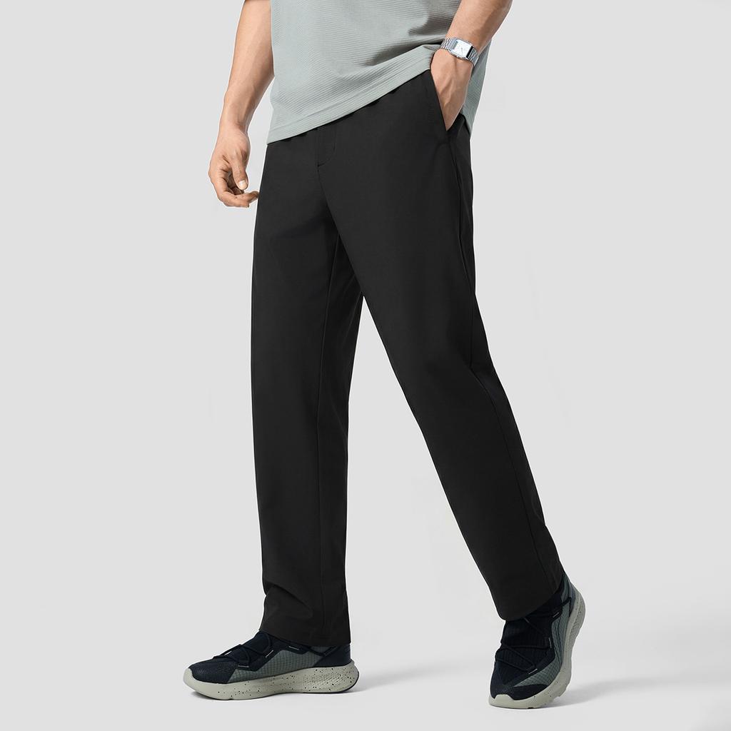 Li Ning Fitness Series Logo Embroidered Knitted Sports Pants Men Pants AYKW371-1