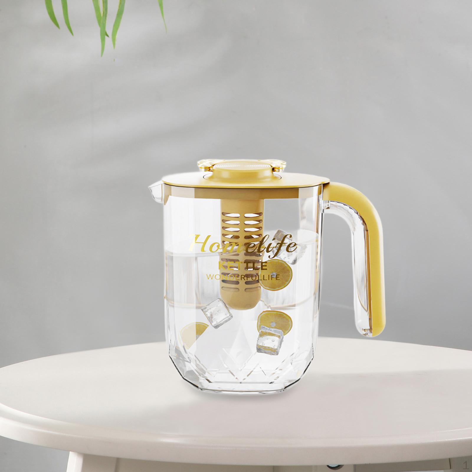 

Portable Water Jug with Lid And Handle for Easy Cleaning Serving жовтий