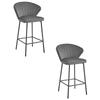 Gatta Stool - Dark Gray Velvet / Black Legs X 2