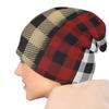Lumberjack Buffalo Plaid Pattern Beanie Hat Unisex Warm Bonnet Cap Adults Knit Hat Headwear Vintage Street Skullies Beanies