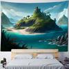 Dreamy Sea View Tapestry Wall Hanging Retro Hippie Home Background Wall Poster Used For Living Room And Dormitory Decoration