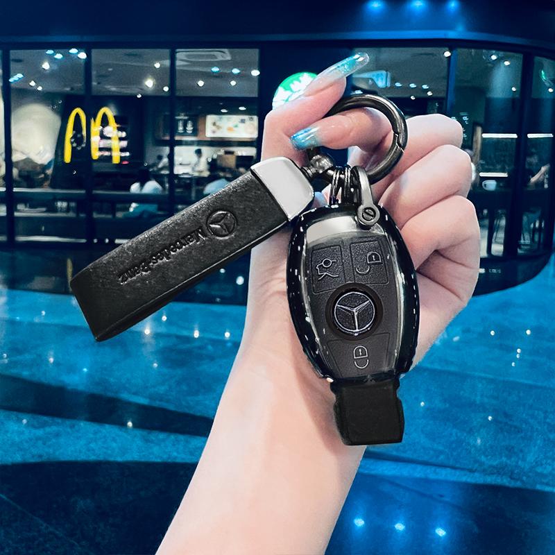 RPO5   Car Zinc Alloy Key Case Bag Metal Key Shell For Mercedes-Benz AMG C-Class S-Class GLC EQE EQS W223 X254 V297 V295 W206 S206 X206