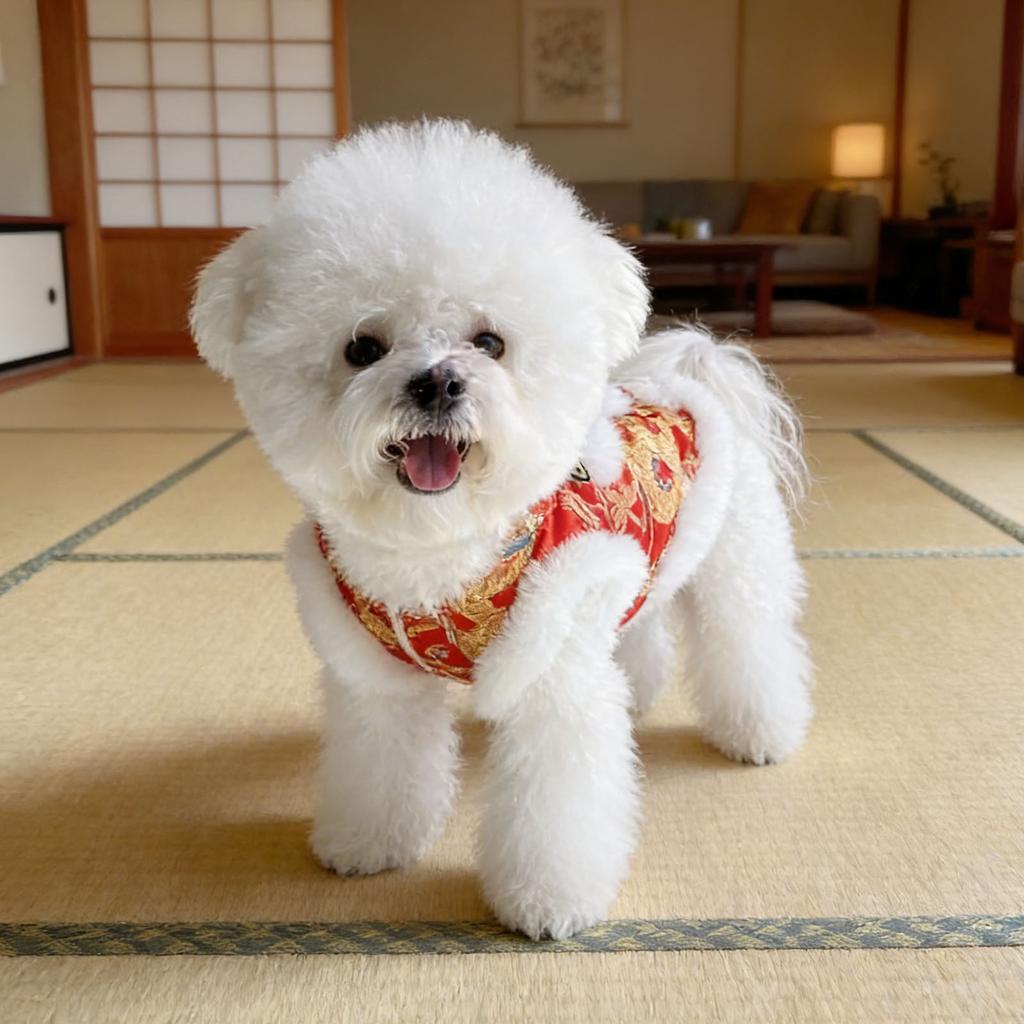 Neujahr Warmer Löwentanz Hundekostüm Niedliches Haustierkostüm für kleine mittlere Hunde Teddy Schnauzer