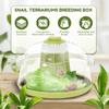 Transparent Reptile Terrarium with Ventilation Holes Multi Layers ABS Plastic Habitat Small Snail Feeding Box for Pet Supplies