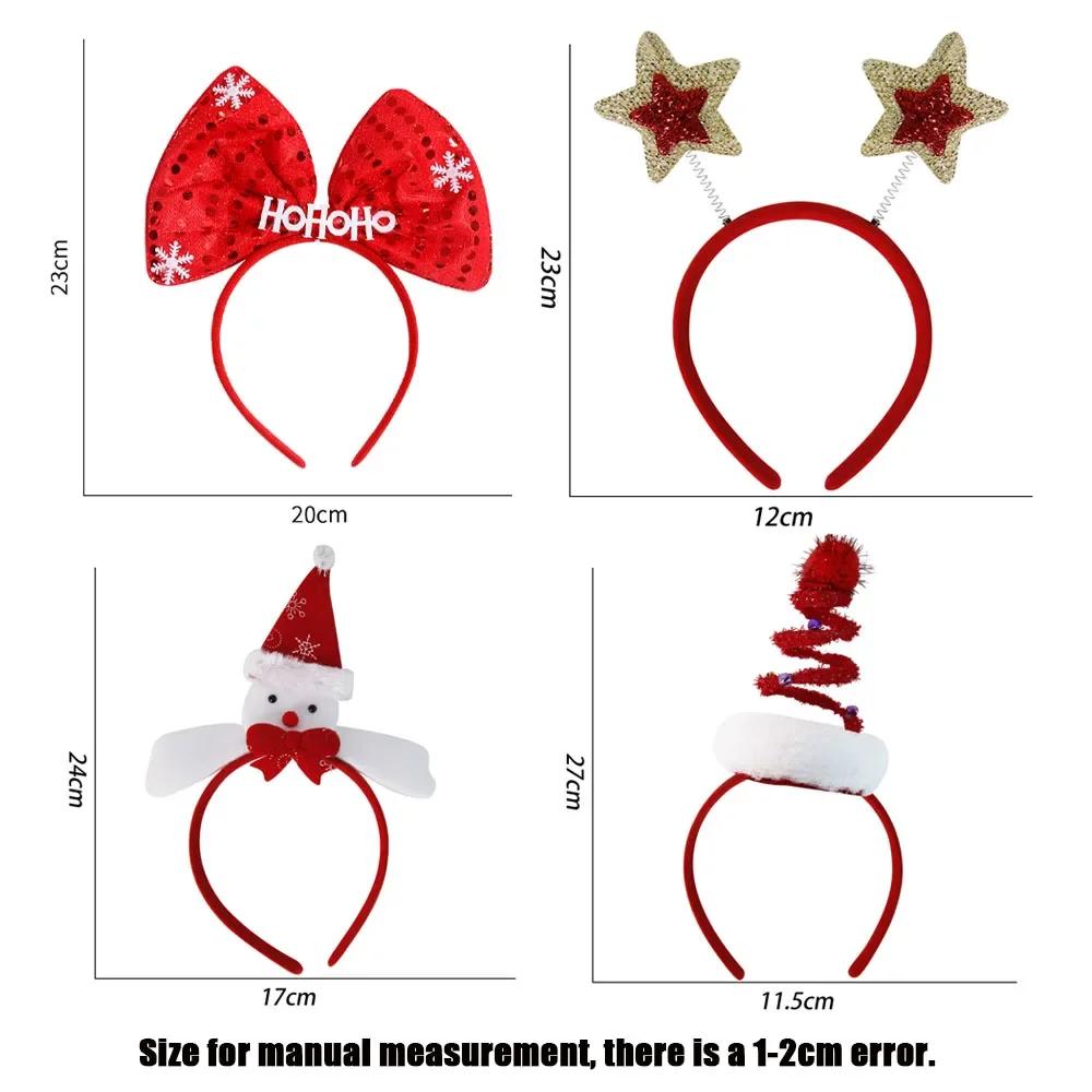 1-20 STÜCKE 2025 Neue Weihnachts-Haarbänder Festliche Partydekoration Erwachsene Kinder Foto-Requisiten Weihnachtsmütze Schneemann Stirnband