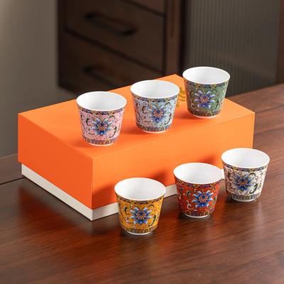 Kolor emalii filiżanka do herbaty Ceramiczna filiżanka mistrzowska Filiżanka do herbaty w stylu dworskim Pojedyncza filiżanka Filiżanka do herbaty Filiżanka osobista Domowy zestaw do herbaty