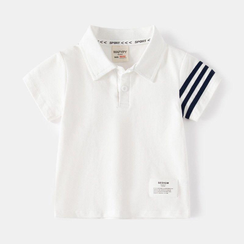 Polo Shirt Bars Polo Collar Solid Color T-shirt Half Sleeve Children's Clothing