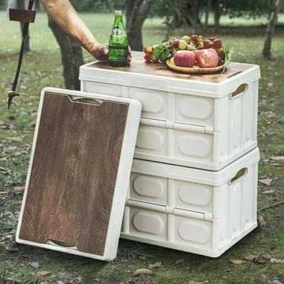 Camping Storage Box Outdoor Picnic Bin Stackable Trunk with Lid Storage Boxes Travel Multi Functional Foldable Boxes Organizer