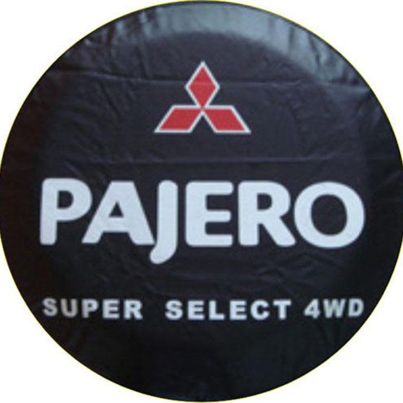 Schwarz-Gold PVC-Leder Ersatzradabdeckung für Mitsubishi Pajero V73 Cheetah - Universell passend für Geländewagen.