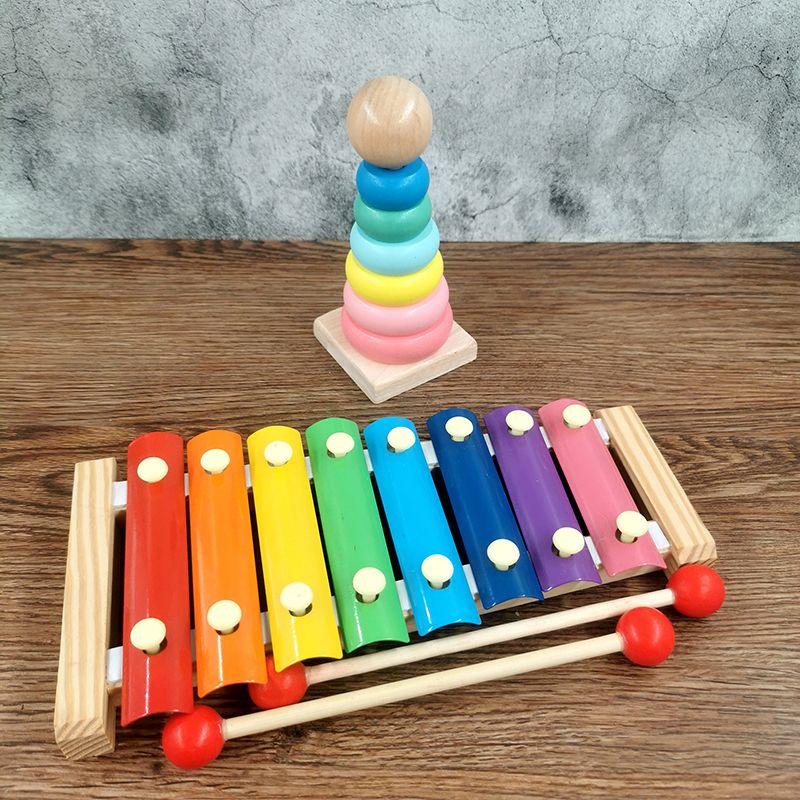 Intellectual Baby and Child Toys1-2-3One-Year-Old Boy and Girl One-Year-Old Baby Eight Tone Percussion Piano Music Enlightening Early